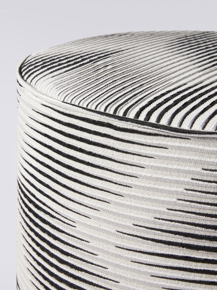 Ande Cylinder Pouf 40X30, Black & White - 1C4LV00004601