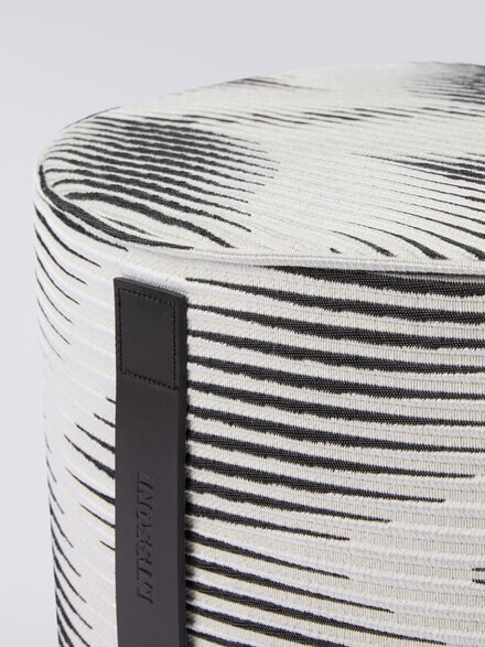 Ande Cylinder Pouf 40X30, Black & White - 1C4LV00004601