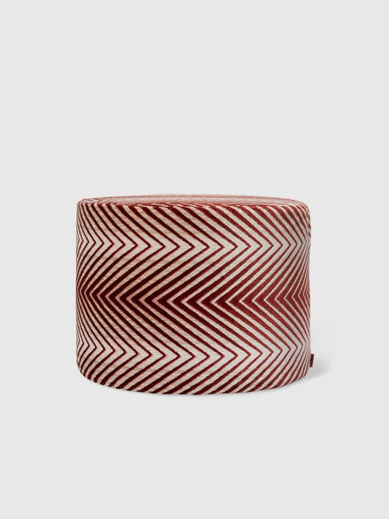 Pouf Ziggy cylindre 40x30 cm , Rouge & Multicolore - 1C4LV00010156