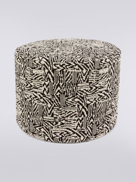 Noise Pouf Cylindrique 40X30, Noir & Blanc - 1C4LV00013601