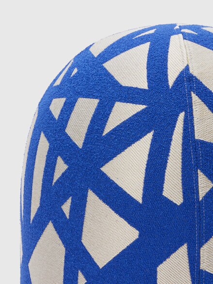 Pouf Nastri 50x50 cm, White & Blue - 1C4MO00020501
