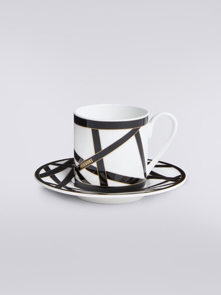 Missoni x Suonare Stella coffee cup and saucer set, Black & Multicoloured  - 1C4OG99012160