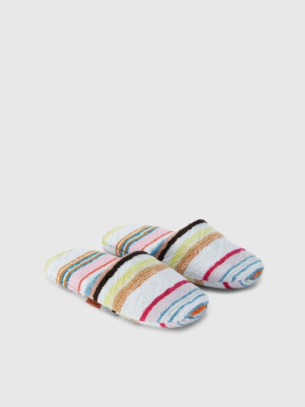 Moonshadow cotton terry slippers with lurex, Multicoloured  - 1D3OG00001100