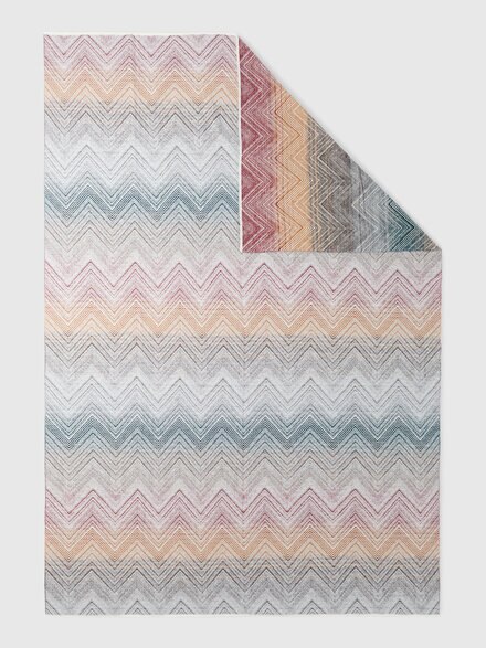 Marea 130x190 cm wool plaid blanket with chevron pattern, Multicoloured  - 1D3PL99015100