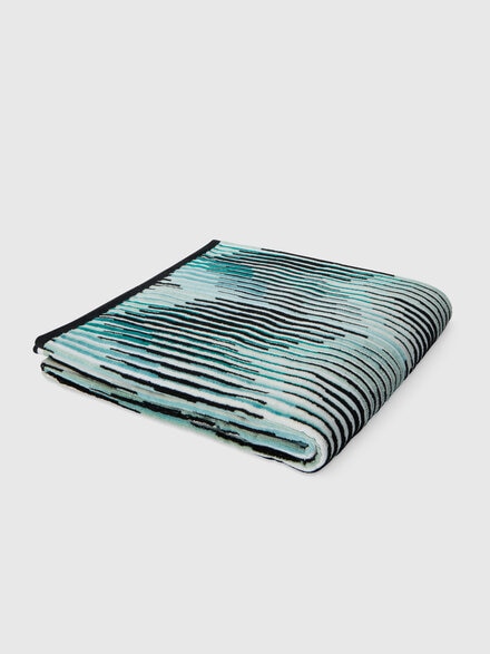 Arpeggio cotton terry bath towel 150x100 cm, Turquoise  - 1D3SP99908701