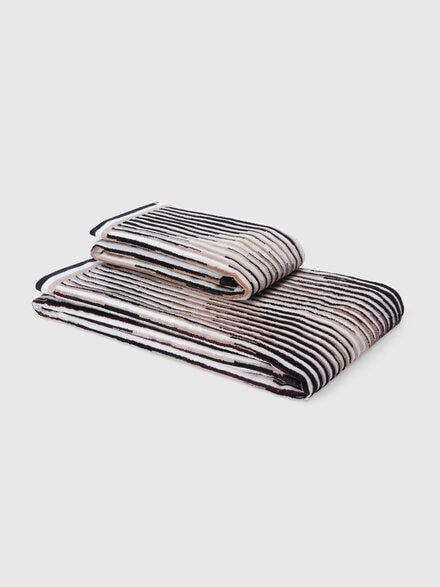 2-piece Arpeggio bath towel set in cotton terry, Brown - 1D3SP99909381