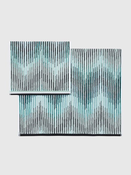 Arpeggio, 2-teiliges Handtuchset für das Badezimmer aus Baumwollfrottee, Türkis  - 1D3SP99909701