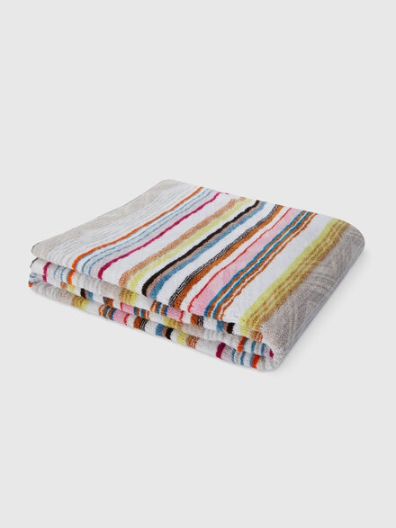 Moonshadow 100x180 cm bath towel in cotton terry with lurex , Multicoloured  - 1D3SP99926100