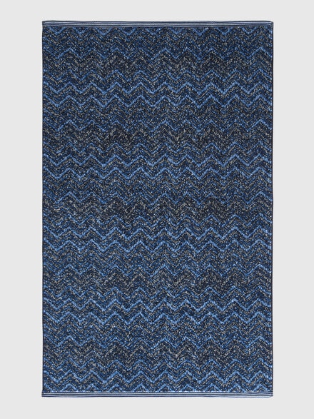 Azul 115x70 cm towel in cotton terry with chevron pattern, Blue - 1D3SP99936BS150