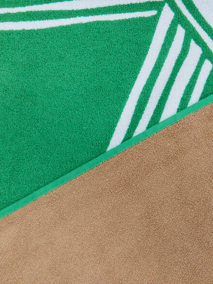 Nastri 180x100 cm cotton terry beach towel, Green - 1D3SP99952651
