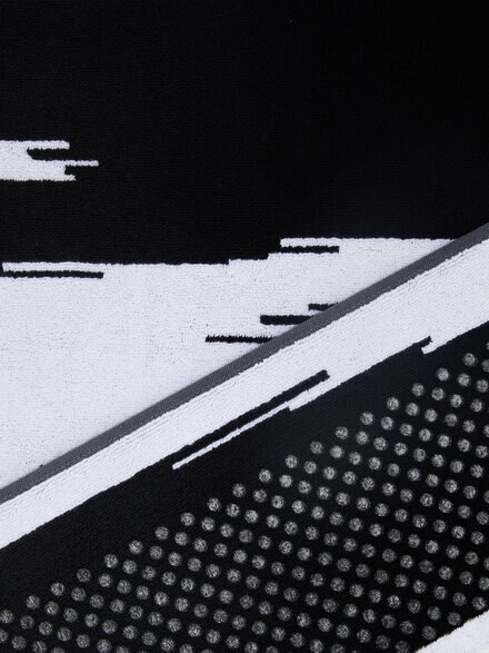 Slub 60x90 cm bath mat in slub cotton, Black & White - 1D3SP99960601