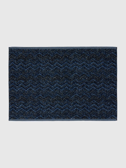 Azul bath mat 60x90 cm in cotton chevron, Blue - 1D3SP99961150