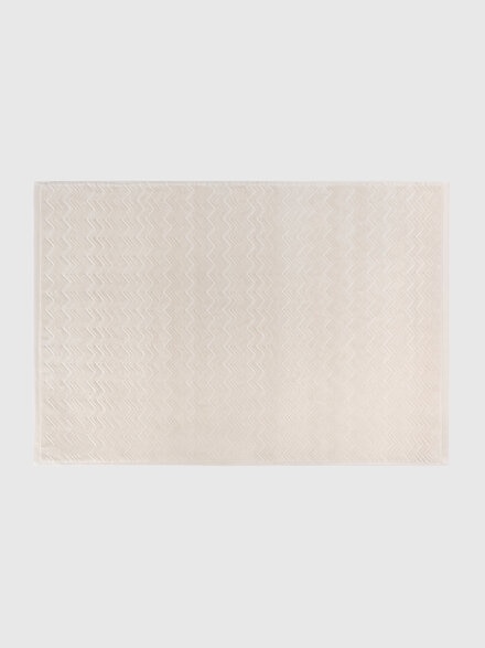 Chalk 60x90 cm cotton zigzag bath mat, Brown - 1D3SP9996521