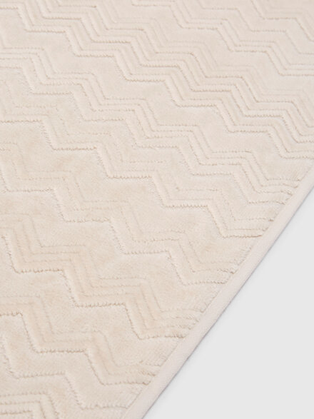 Alfombrilla de baño Chalk 60x90 cm de algodón en zigzag, Marròn - 1D3SP9996521
