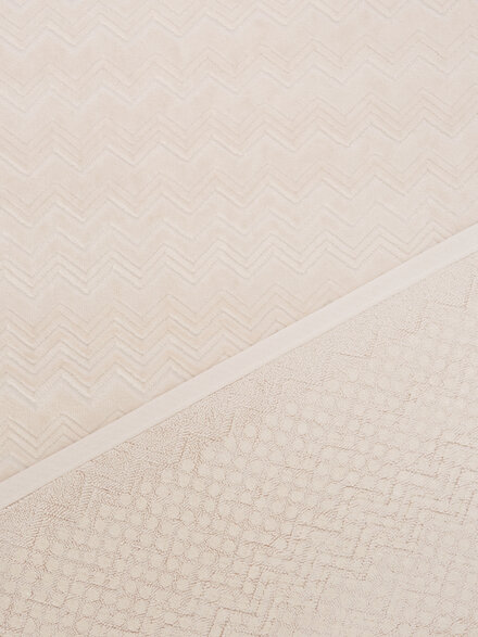 Alfombrilla de baño Chalk 60x90 cm de algodón en zigzag, Marròn - 1D3SP9996521