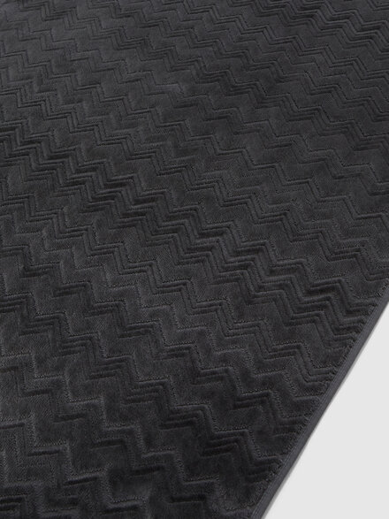 Alfombrilla de baño Chalk 60x90 cm de algodón en zigzag, Gris - 1D3SP9996586