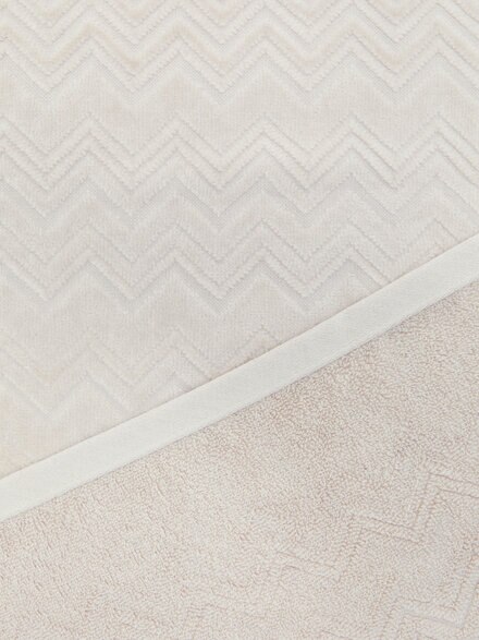 Chalk, 2-teiliges Handtuchset für das Badezimmer aus Baumwollfrottee mit Zickzackmuster, Braun - 1D3SP9996621