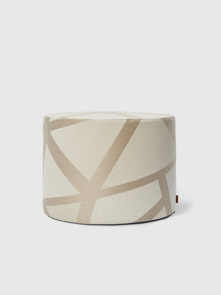 Nastri Relief 40x30 cm cylindrical pouffe, Brown - 1D4LV0001621