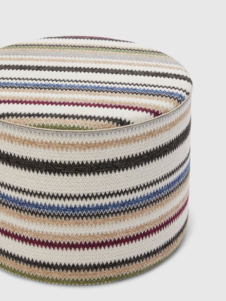 Blurred 40x30 cm cylindrical pouffe, Beige - 1D4LV00024148