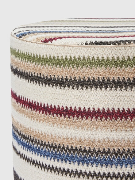 Blurred 40x30 cm cylindrical pouffe, Beige - 1D4LV00024148