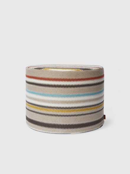 Blurred 40x30 cm cylindrical pouffe, Multicoloured  - 1D4LV00024172