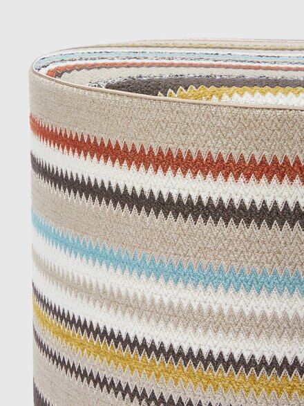 Blurred 40x30 cm cylindrical pouffe, Multicoloured  - 1D4LV00024172