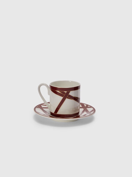 Nastri Set of 6 coffee cups & saucers, BORDEAUX - 1D4OG00023C28