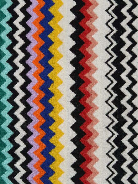 Best cotton terry bathrobe zig zag, Multicoloured  - 1E3AC99109100