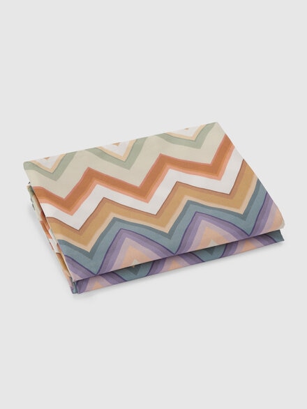 Pair of Andres Re Edition Envelope Pillowcases in 100% cotton with zig zag pattern, Black Multicoloured  - 1E3LFS0004160