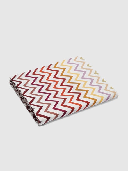 Watamu Duvet Cover in 100% cotton with zig zag pattern, Multicoloured  - 1E3LH00001100