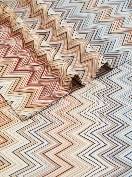 John Re Edition Duvet Cover in 100% cotton with chevron pattern, Black Multicoloured  - 1E3LH00006160