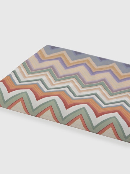 Andres Re-edition Sheet in 100% cotton with zig zag pattern, Black Multicoloured  - 1E3LR00104160
