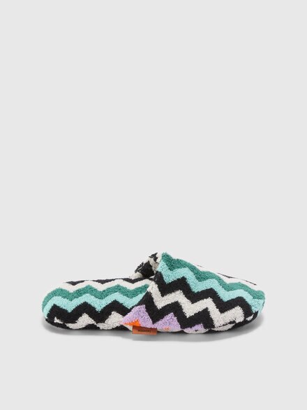 Best cotton terry slippers zig zag, Multicoloured  - 1E3OG00004100