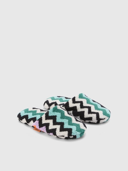 Best cotton terry slippers zig zag, Multicoloured  - 1E3OG00004100