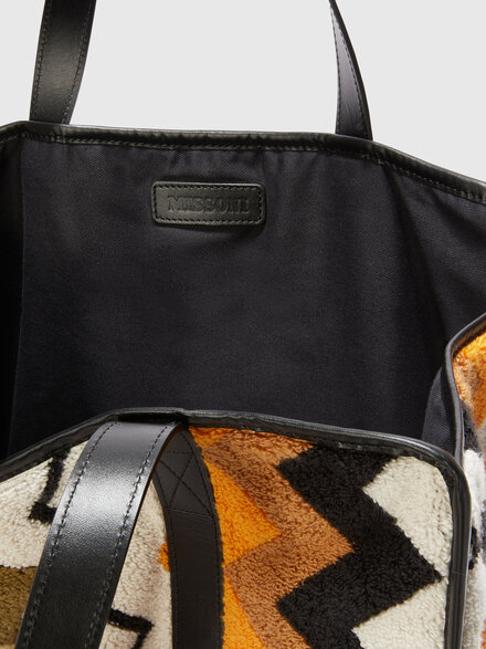 Murrina Home Bag 40x40 cm aus 100% Baumwolle mit Chevron-Muster, Mehrfarbig  - 1E3OG00005100