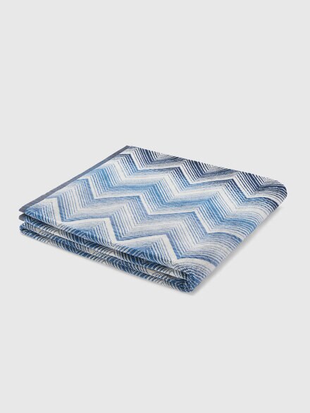 Marea pure cotton bath towel 100x150 cm, Blue& White  - 1E3SP99118501