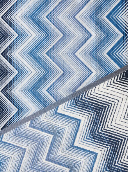 Marea pure cotton bath towel 100x150 cm, Blue& White  - 1E3SP99118501