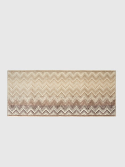 Marea Bath Mat 100% cotton with chevron pattern 70x160 cm 1000 gr/m&sup2;, Beige - 1E3SP99167211