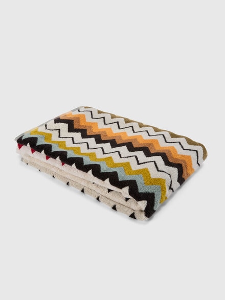 Murrinabath towel 100x160 cm zig zag in cotton terry, Multicoloured  - 1E3SP99186100