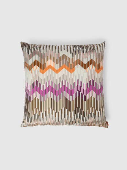 Costiera Outdoor Cushion 60x60 cm with zig zag pattern, Orange Multicoloured  - 1E4CU00705159