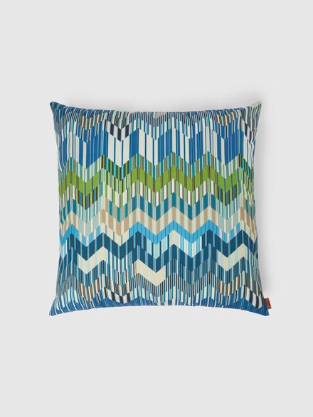 Cuscino da esterno costiera 60x60 cm con motivo zig zag, Blu & Multicolore  - 1E4CU00705174