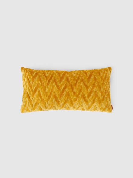 Fossile Indoor Cushion 30x60 cm with chevron pattern, Gold - 1E4CU0070840