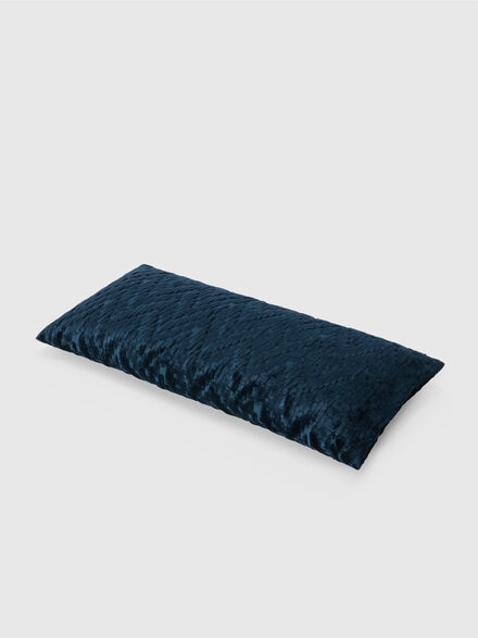 Fossile Indoor Cushion 30x60 cm with chevron pattern, Blue - 1E4CU0070850