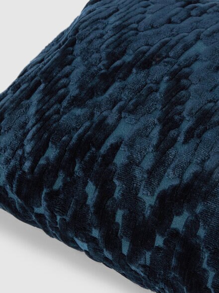 Fossile Indoor Cushion 30x60 cm with chevron pattern, Blue - 1E4CU0070850