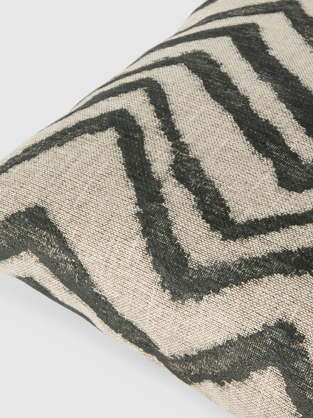 Graffiti Indoor Cushion 40x40 cm with chevron pattern, Beige & Multicoloured  - 1E4CU00714172