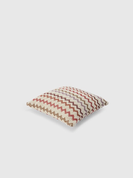 Capri Outdoor Cushion 40x40 cm with zig zag pattern, Red & Multicoloured - 1E4CU00726156