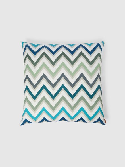 Outdoor cushion Watamu 60x60 cm in technical fabric zig zag, Green & Multicoloured  - 1E4CU00729161