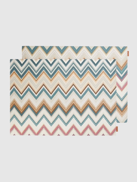 Set of two Happy Zig Zag placemats 35x48 cm with zig zag pattern, Multicoloured  - 1E4TV00501100