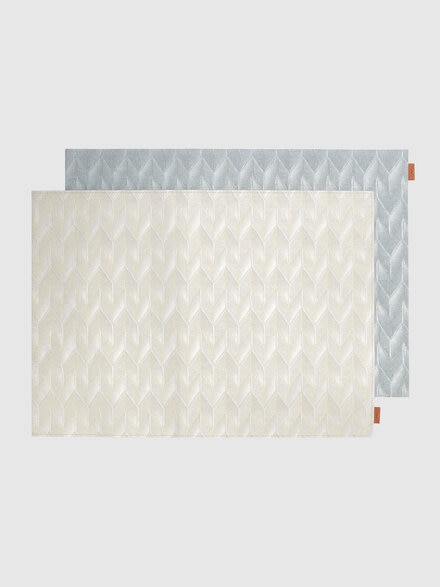 Set of two Sestriere placemats 35x48 cm with geometric pattern, Brown - 1E4TV0050341
