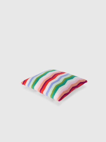 Coussin en &eacute;ponge &agrave; motif zigzag, Multicolore  - 1F3CU00710100